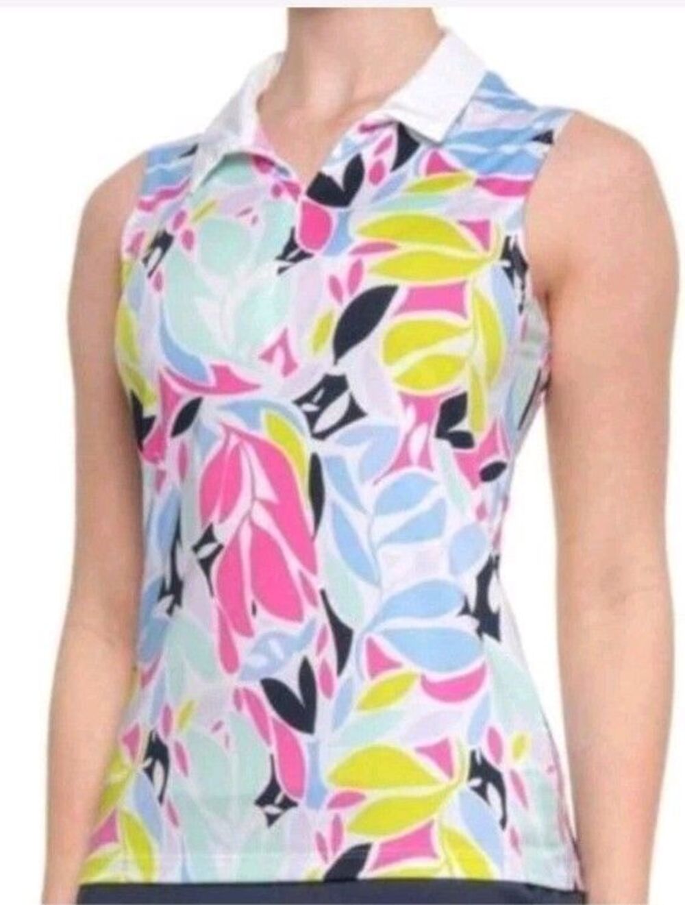 Tommy Bahama Women's Active Golf Floral Print Sleeveless Top M